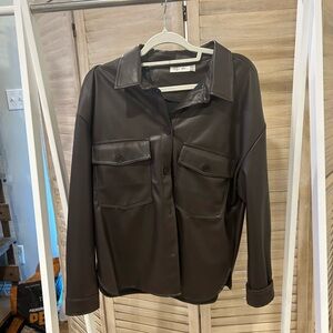 RD style brown, leather jacket, size medium